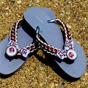 Boutique Texas A&M Flip Flops